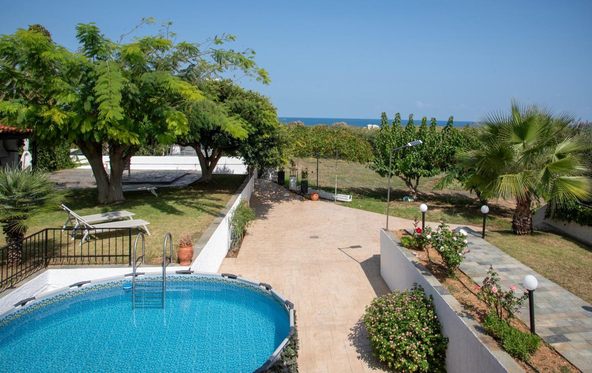 Villa Eleni 100M From The Sea Rapanianá Dış mekan fotoğraf